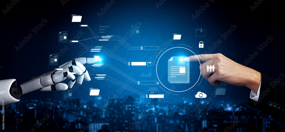Poster ai organizing document system, streamlining file access, automating document flow, and managing secu