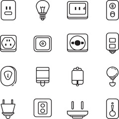 Smart Plug System Ultra Minimalist Vector
