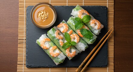 Delicious Shrimp Spring Rolls with Peanut Sauce: A Fresh and Healthy Vietnamese Delight
