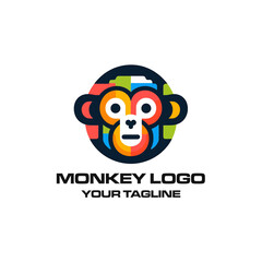 Monkey Logo Vector – Playful and Expressive Primate Emblem Design