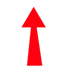 Fototapeta premium red arrow on white background