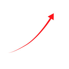 business graph on white background