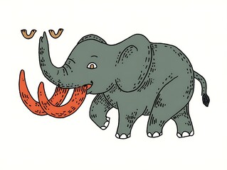 Adorable Cute Cartoon Elephant Character Illustration for Kids & Branding
