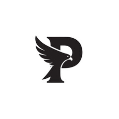 Fototapeta premium Majestic Falcon Emblem Design for a Powerful Lettermark Brand Identity