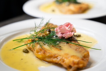 Gourmet Chicken Piccata and Grilled Vegetable Cups – Restaurant Plating