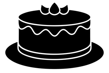 chocolate cake isolated on white
