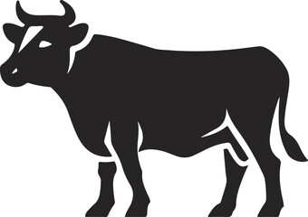 cow silhouette vector illustration