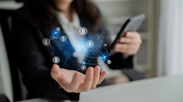 Global currency exchange enables seamless money transfer through currency, exchange, and global systems for decentralized international financial connection Latch - Powered by Adobe