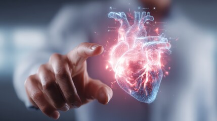 Holographic Heart Interface With Futuristic Medical Technology