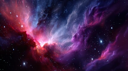 Fototapeta premium Colorful Nebula Cloud in Deep Outer Space