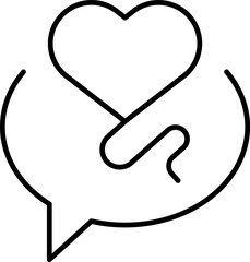 Speech Bubble Minimalistic Outline Icon for Web and Graphic Design, Apps, Banners, Social Network and Cards