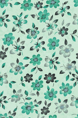 seamless floral indian kurti and top print design