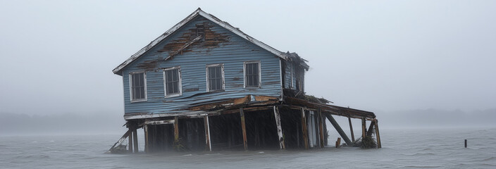House in Peril – Hurricane-Driven Destruction