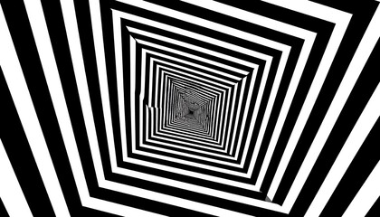 Optical illusion, converging lines