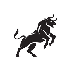 Obraz premium cow silhouette vector illustration