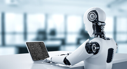 Mathematic equations and modish formula on computer screen showing concept of science and education