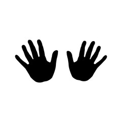 Black Handprints on Transparent Background Conveying Human Touch and Connection Ideal for Social Projects and Awareness Campaigns with a Simple and Powerful Message