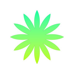 Floral Gradient Starburst Illustration A Radiant Display of Petal Shapes with a Smooth Color Transition for Decorative Design Elements and Artistic Compositions