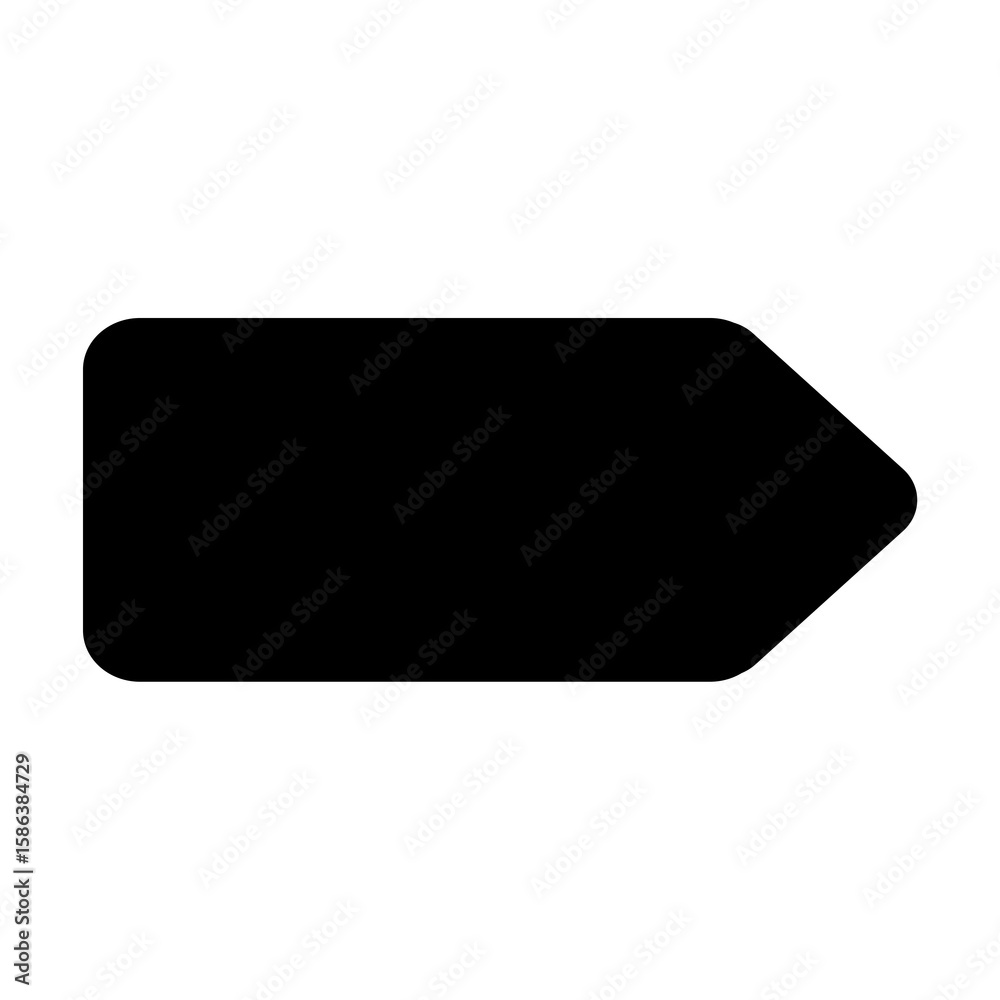 Poster arrow shape graphic on transparent background a simple black directional sign for web design and use