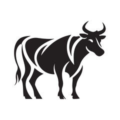 cow silhouette vector illustration design
