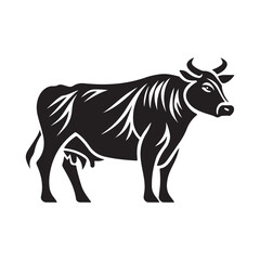 cow silhouette vector illustration design