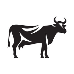 cow silhouette vector illustration design