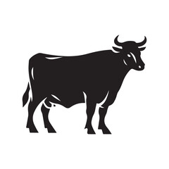 cow silhouette vector illustration design