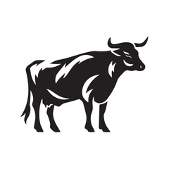 cow silhouette vector illustration design