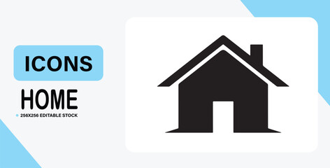 Simple Home Icon Clean, Minimalist House Symbol for Design Projects