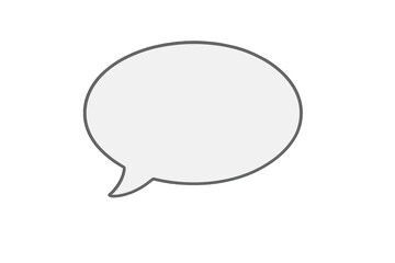 Vector speech bubble icon for chat, communication, and dialogue. Empty message balloon for comments and quotes. Blank talk bubble template for social media or comic books.