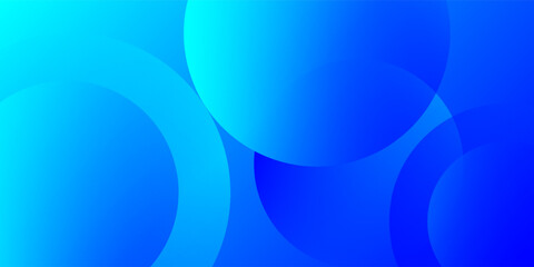 Fototapeta premium Abstract blue color background with circles. Dynamic shapes composition. Vector illustration