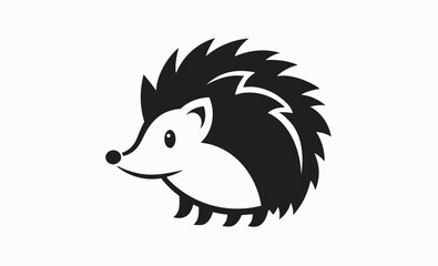 Hedgehog line art vector, Hedgehog outline icon, animal vector sketch  
