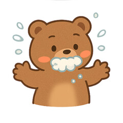 Fototapeta premium bear, teddy, cartoon, animal, toy, vector, illustration, brown