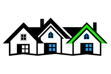 Fototapeta premium Vector illustration set of house icons for real estate and residential design