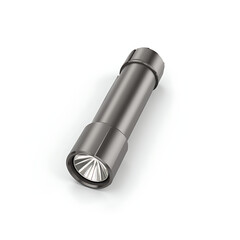 Compact metal flashlight with small lens for portable use  