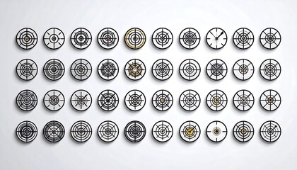 Array of circular clocks with target patterns