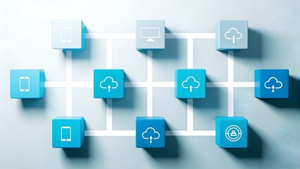 Cloud computing network system with device icons