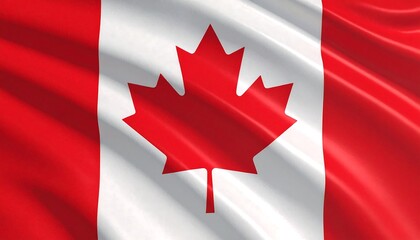 Rippled Canadian flag