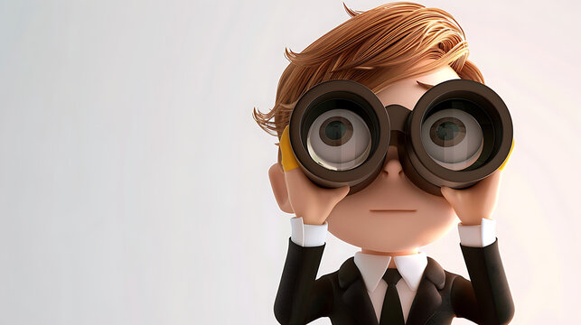 a businessman is spying on a target