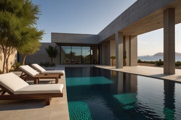 Fototapeta premium “Dream Home Vibes: Minimalist Luxury with a View”