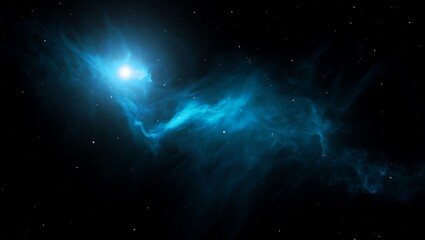 Cosmic Symphony: A Dance of Light and Nebula in the Deep Abyss, Serene and Surreal: Captivating Nebula Waves in the Starry Darkness