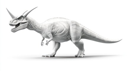 Monochrome dinosaur profile