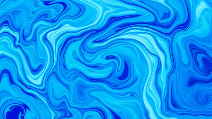 Obraz premium Abstract Blue and White Swirling Fluid Texture Background