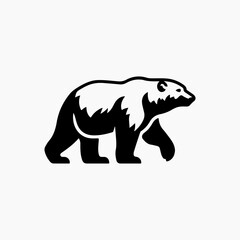 Fototapeta premium bear isolated black graphic art