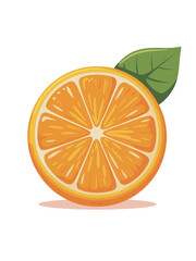 orange slice isolated on white background