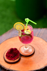 Healthy and Delicious Summer Mocktail with Fresh Juice Blend