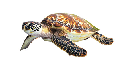 Fototapeta premium turtle isolated on white background