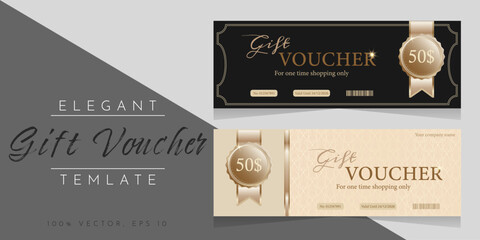 Elegant style voucher template