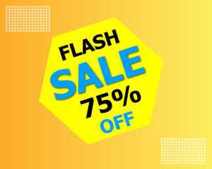 Big Sale banner with upto 75% OFF. Abstract colorful background with a vector sale sign and label for all company business success. Offer Banner, off, sale, discount, flash sale, big sale, super sale.