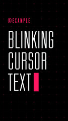 Blinking Block Color Cursor Title